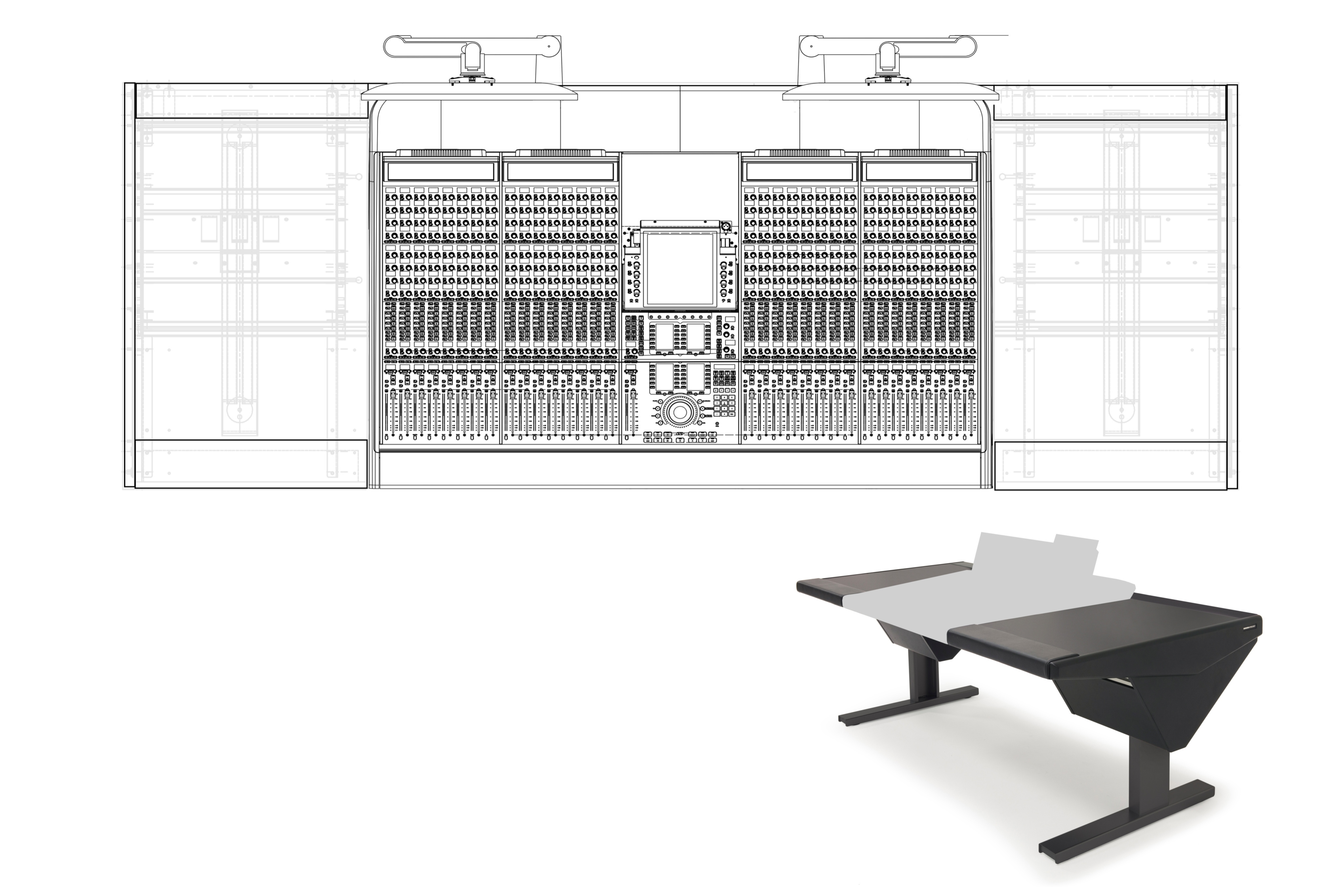 32 Fader System with Desk (L) and Desk (R)