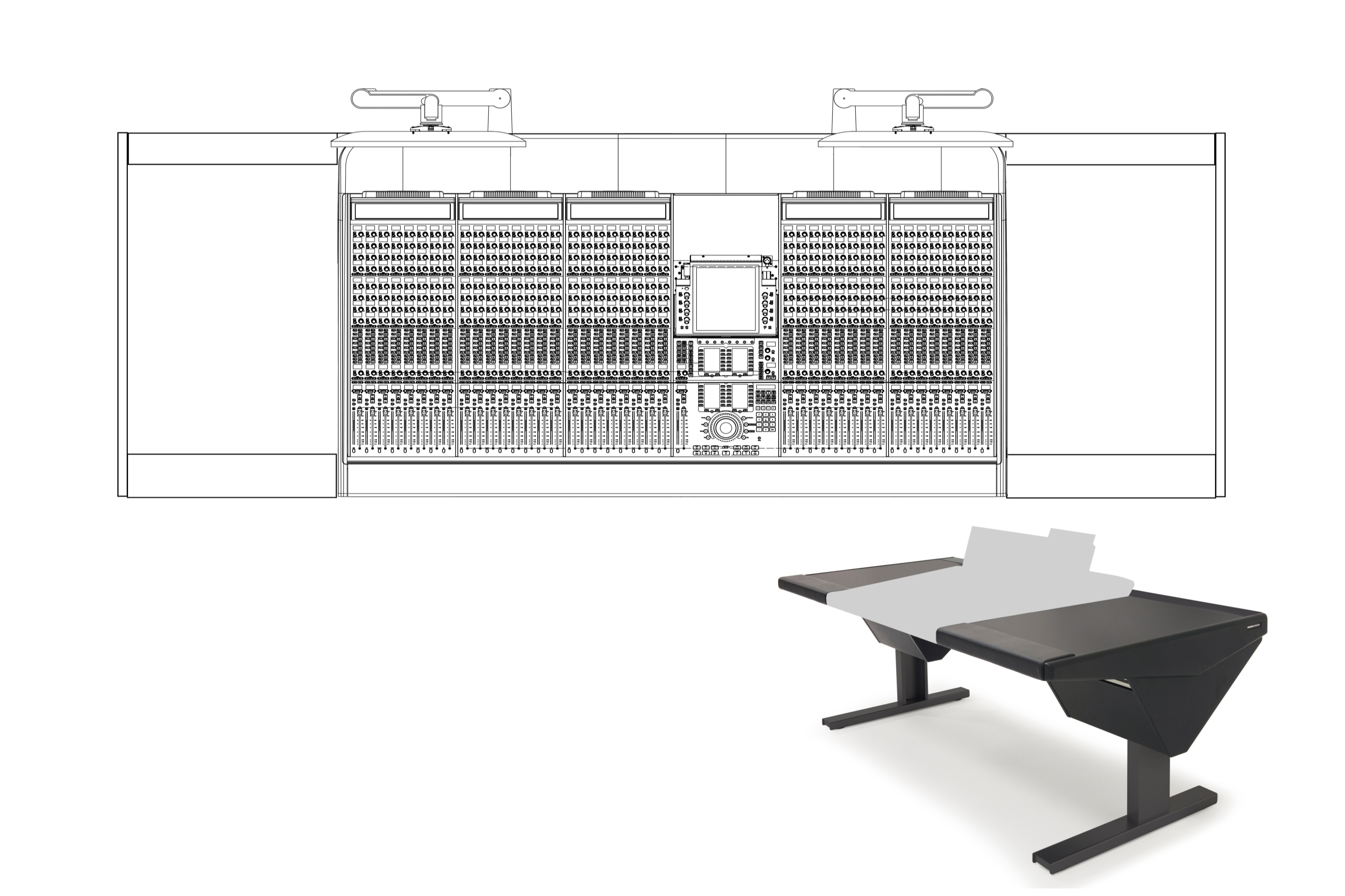 40 Fader System with Desk (L) and Desk (R)