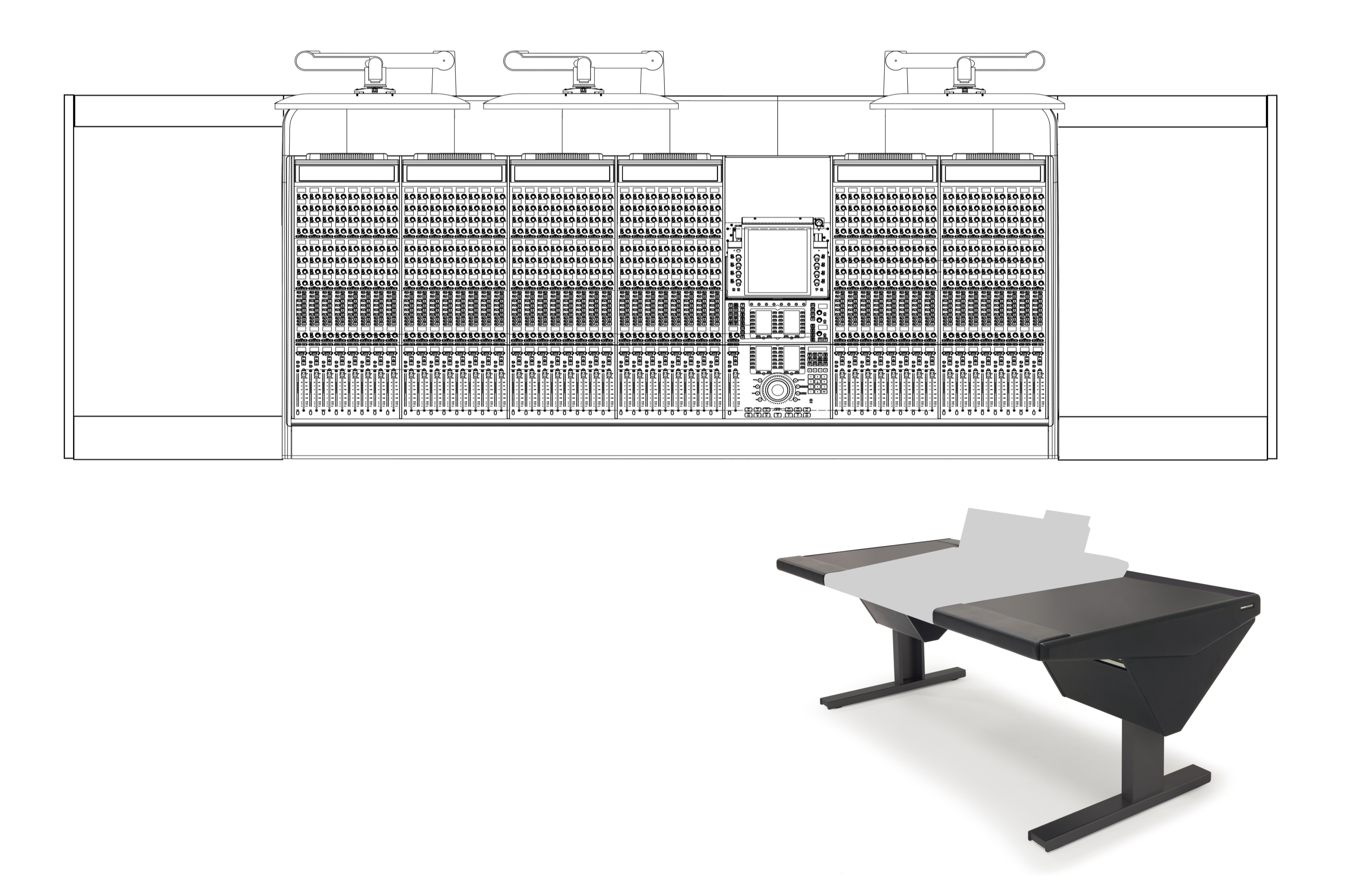 48 Fader System with Desk (L) and Desk (R)