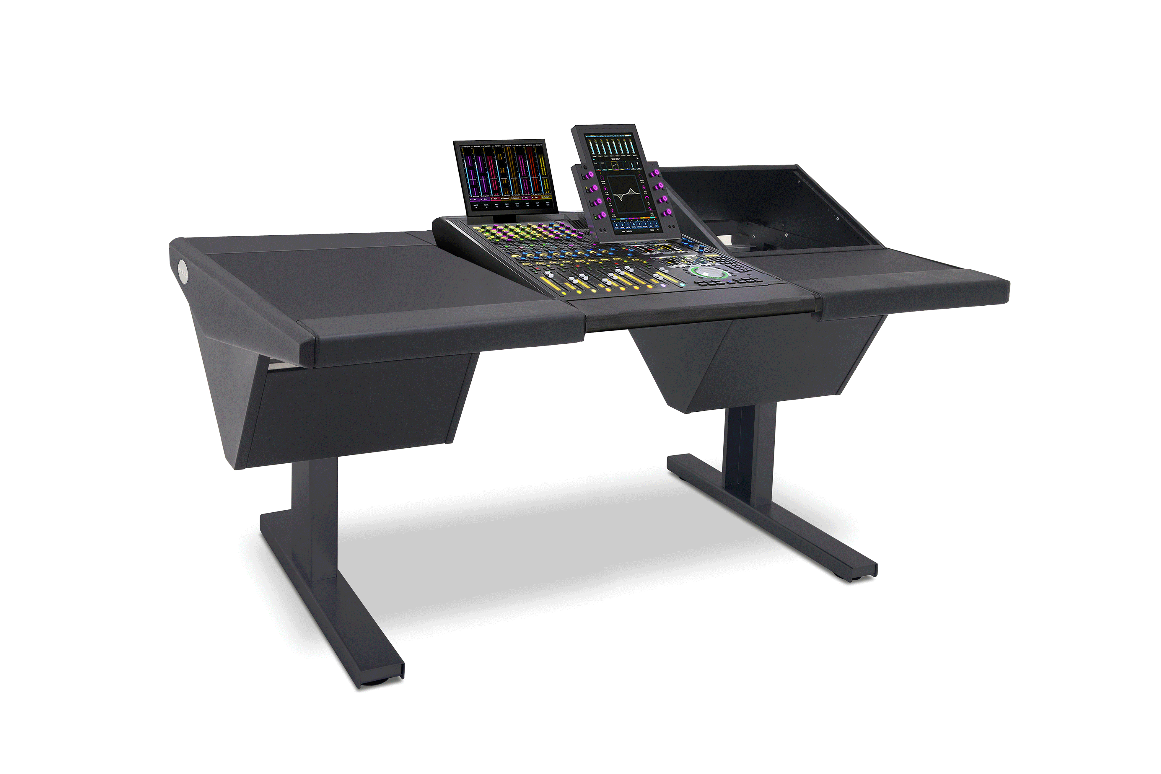 8 Fader System with Desk (L) and Rack (R)